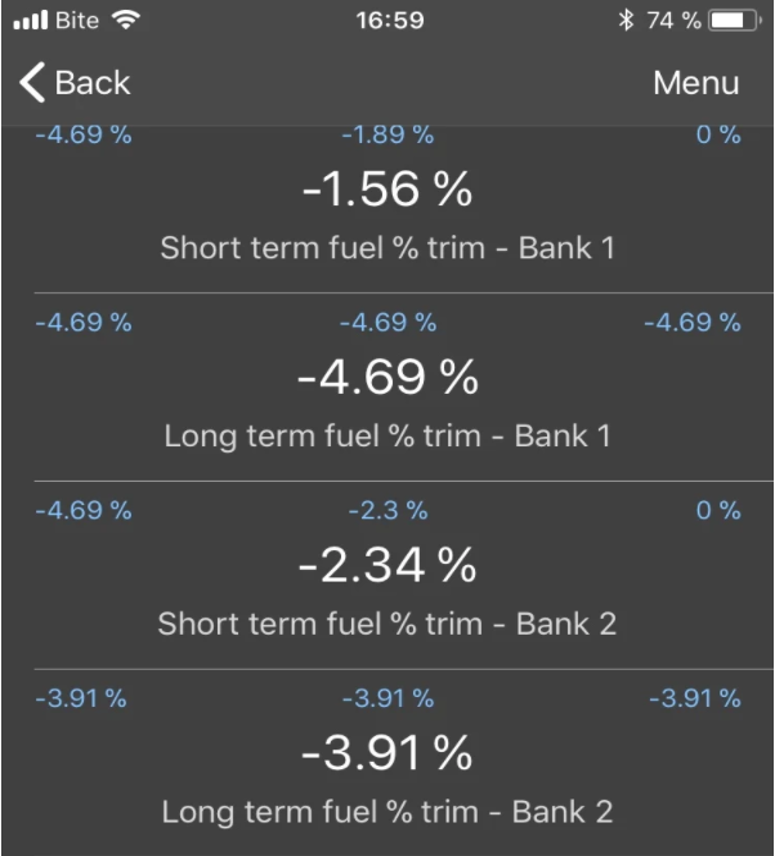 How to read OBDII live data?